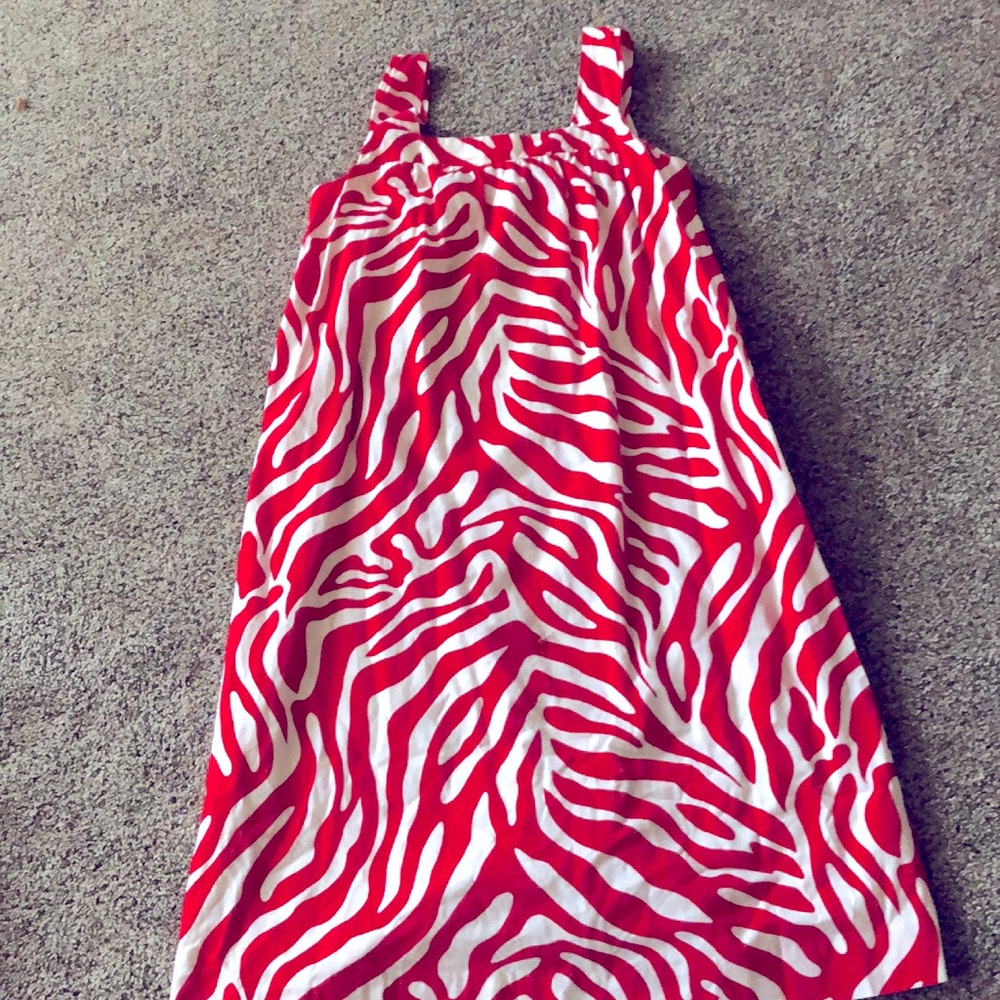 Vintage Toni Todd Midi Red Zebra Dress